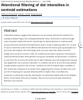 Cover page: Attentional filtering of dot intensities in centroid estimations