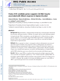 Cover page: Study of 45 candidate genes suggests CACNG2 may be associated with lithium response in bipolar disorder