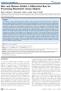 Cover page: Men and Women Exhibit a Differential Bias for Processing Movement versus Objects