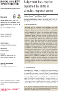 Cover page: Judgement bias may be explained by shifts in stimulus response curves.