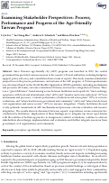 Cover page: Examining Stakeholder Perspectives: Process, Performance and Progress of the Age-Friendly Taiwan Program