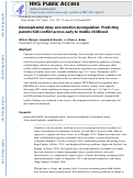 Cover page: Developmental Delay and Emotion Dysregulation: Predicting Parent–Child Conflict Across Early to Middle Childhood