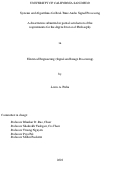 Cover page: Systems and Algorithms for Real-Time Audio Signal Processing