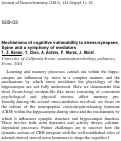 Cover page: Mechanisms of cognitive vulnerability to stress: synapses, Spine and a symphony of mediators