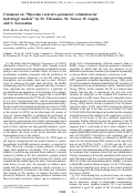 Cover page: Comment on “Bayesian recursive parameter estimation for hydrologic models” by M. Thiemann, M. Trosset, H. Gupta, and S. Sorooshian