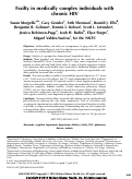 Cover page: Frailty in medically complex individuals with chronic HIV.