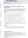 Cover page: White matter tracts related to memory and emotion in very preterm children.