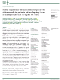 Cover page: Safety experience with continued exposure to ofatumumab in patients with relapsing forms of multiple sclerosis for up to 3.5 years