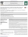 Cover page: Food quality and motivation: A refined low-fat diet induces obesity and impairs performance on a progressive ratio schedule of instrumental lever pressing in rats