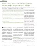 Cover page: Acute Gastroenteritis and Recreational Water: Highest Burden Among Young US Children