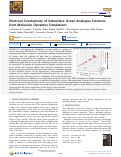 Cover page: Electrical Conductivity of Subsurface Ocean Analogue Solutions from Molecular Dynamics Simulations.