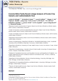 Cover page: Genome‐Wide Family‐Based Linkage Analysis of Exome Chip Variants and Cardiometabolic Risk