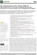 Cover page: Zinc Supplementation with or without Additional Micronutrients Does Not Affect Peripheral Blood Gene Expression or Serum Cytokine Level in Bangladeshi Children.