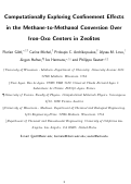 Cover page: Computationally Exploring Confinement Effects in the Methane-to-Methanol Conversion Over Iron-Oxo Centers in Zeolites