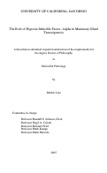 Cover page: The role of hypoxia inducible factor-1[alpha] in mammary gland tumorigenesis