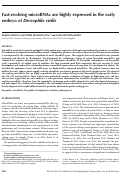 Cover page: Fast-evolving microRNAs are highly expressed in the early embryo of Drosophila virilis