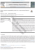 Cover page: Water resources sustainability index for a water-stressed basin in Brazil