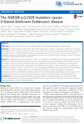 Cover page: The RAB39B p.G192R mutation causes X-linked dominant Parkinson’s disease