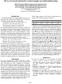 Cover page: The Use of General and Specific Counterexamples in Conditional Reasoning