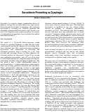 Cover page: Sarcoidosis Presenting as Dysphagia