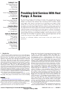 Cover page: Providing Grid Services With Heat Pumps: A Review