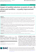 Cover page: Impact of worklist selection on point-of-care ultrasound workflow - a quality improvement project.