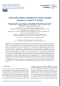 Cover page: Community climate simulations to assess avoided impacts in 1.5 and 2 ∘C futures