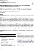 Cover page: HER2-targeted antibody–drug conjugates for breast cancer: ancestry and dose adjustment for thrombocytopenia