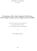 Cover page: Developing a Fiber Optic Magnetic Field Sensor: Fiber Bragg Gratings and the Magnetorefractive Effect