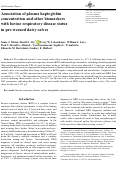 Cover page: Association of plasma haptoglobin concentration and other biomarkers with bovine respiratory disease status in pre-weaned dairy calves.