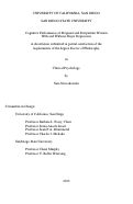 Cover page: Cognitive performance of pregnant and postpartum women with and without major depression