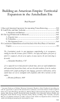 Cover page: Building an American Empire: Territorial Expansion in the Antebellum Era