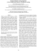 Cover page: Testing Statistical Learning Implicitly:A Novel Chunk-based Measure of Statistical Learning