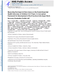 Cover page: Measuring the Impact of Burn Injury on the Parent-Reported Health Outcomes of Children 1 to 5 Years: A Conceptual Framework for Development of the Preschool Life Impact Burn Recovery Evaluation Profile CAT.