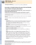 Cover page: Association of Soluble Endotoxin Receptor CD14 and Mortality Among Patients Undergoing Hemodialysis