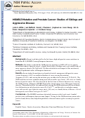 Cover page: HOXB13 Mutation and Prostate Cancer: Studies of Siblings and Aggressive Disease