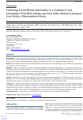 Cover page: Collecting Social Media Information in a Substance Use Intervention Trial With Adolescent Girls With Lifetime Substance Use History: Observational Study.