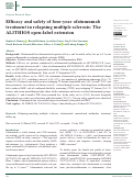 Cover page: Efficacy and safety of four-year ofatumumab treatment in relapsing multiple sclerosis: The ALITHIOS open-label extension.