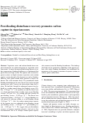 Cover page: Post-flooding disturbance recovery promotes carbon capture in riparian zones