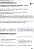 Cover page: International Space Station conditions alter genomics, proteomics, and metabolomics in Aspergillus nidulans.