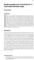 Cover page: Wealth Inequality in the “Land of the Fee”: A Conversation with Devin Fergus
