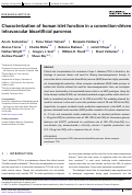 Cover page: Characterization of human islet function in a convection-driven intravascular bioartificial pancreas.