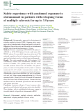 Cover page: Safety experience with continued exposure to ofatumumab in patients with relapsing forms of multiple sclerosis for up to 3.5 years