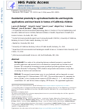 Cover page: Residential proximity to agricultural herbicide and fungicide applications and dust levels in homes of California children