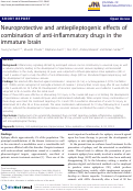 Cover page: Neuroprotective and antiepileptogenic effects of combination of anti-inflammatory drugs in the immature brain