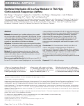 Cover page: Epithelial Interleukin-25 Is a Key Mediator in Th2-High, Corticosteroid-Responsive Asthma