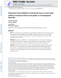 Cover page: Diminished Visual Attention to Emotional Faces Is Associated with Poor Emotional Valence Perception in Frontotemporal Dementia