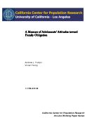 Cover page: A Measure of Adolescents’ Attitudes toward Family Obligation