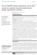 Cover page: Evaluating the Content of the Communication Items in the CAHPS® Clinician and Group Survey and Supplemental Items with What High-Performing Physicians Say They Do