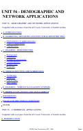 Cover page: Unit 56 - Demographics and Network Applications